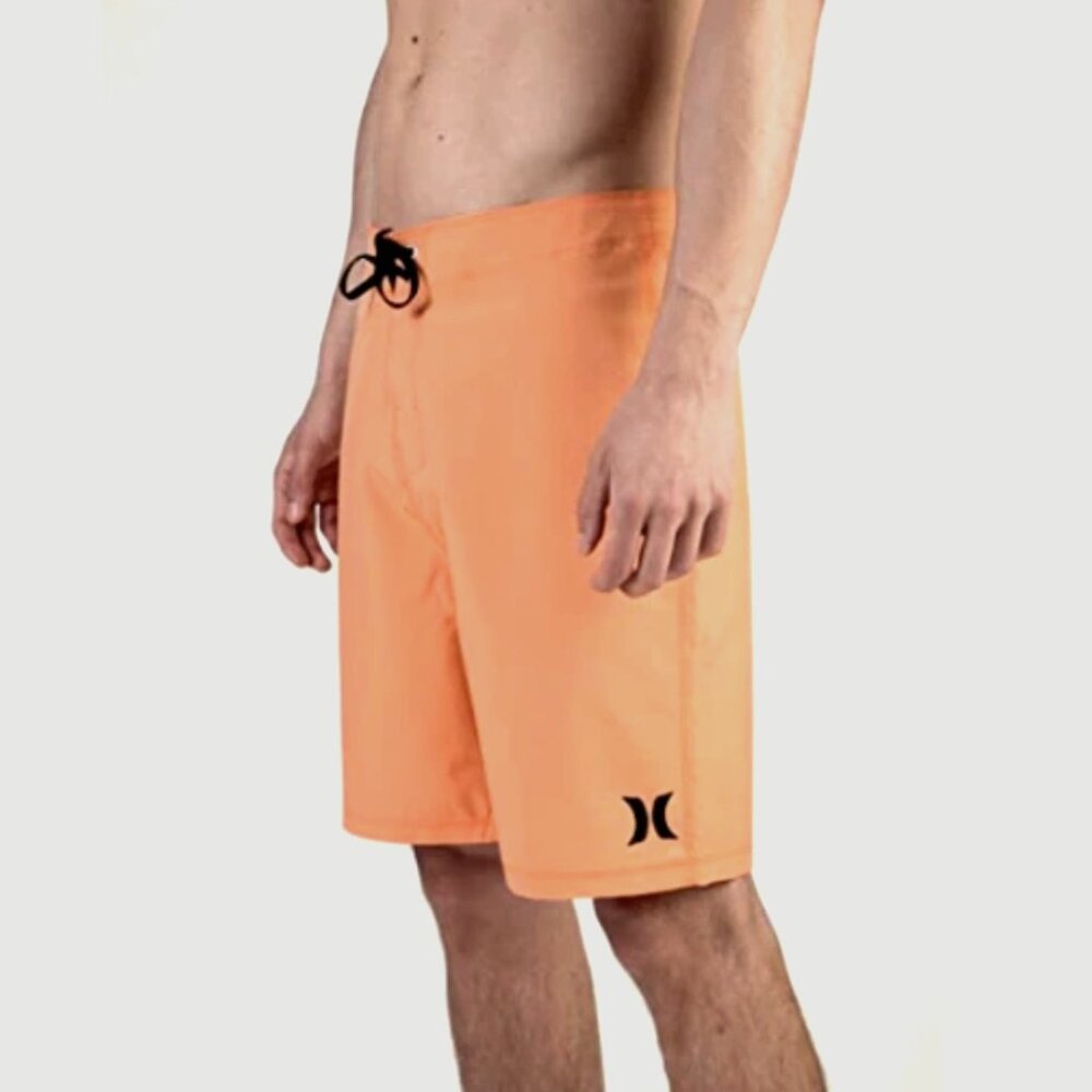 Hurley Men's One and Only 21" Board Shorts In Orange/Black Size 28 NWT